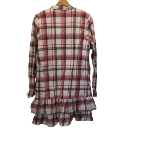 Old Navy Women's Size XXL 16 Plaid Ruffle Hem Shirt Dress New with Tags Flawed - Picture 8 of 12